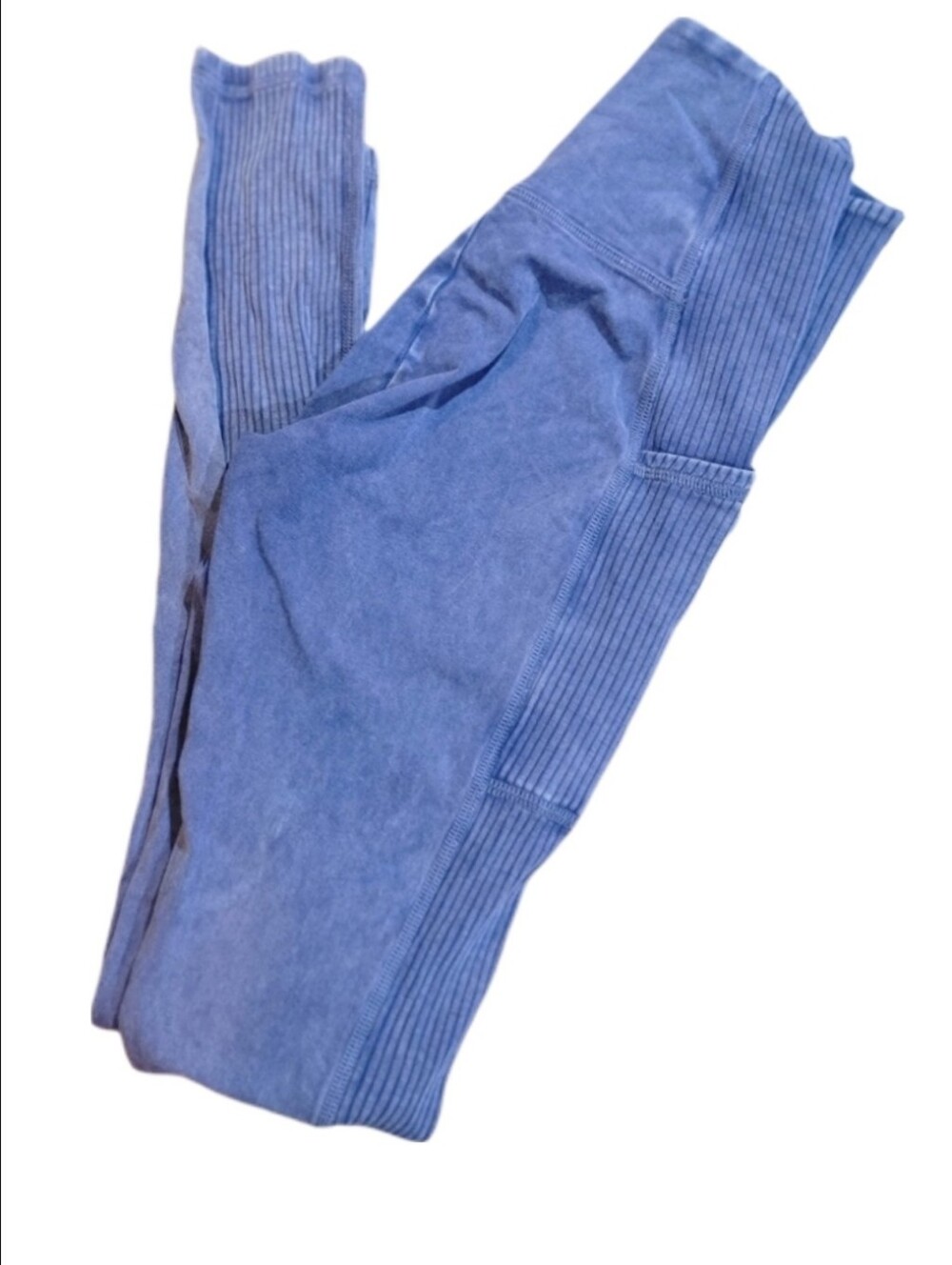 Aerie Offline High Waisted Ribbed Navy Blue Leggings Athletic Pants